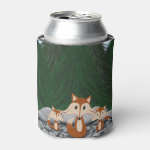Rafraîchisseur Pour Canette Famille adorable de renards