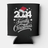 Rafraîchisseur Pour Canette Famille Noël 2024 Correspondant Pyjama Père Noël (Devant)