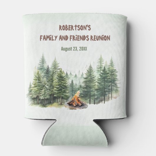 Rafraîchisseur Pour Canette Famille Nom Réunion Forêt feu vert (Dos)