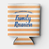 Rafraîchisseur Pour Canette Famille Reunion Orange White Stripes (Devant)