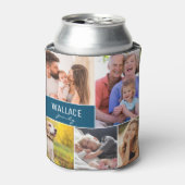 Rafraîchisseur Pour Canette Famille Réunion Photo Collage Nom personnalisé Ble (Can devant)