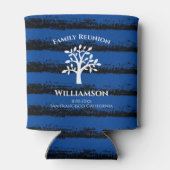 Rafraîchisseur Pour Canette Family Tree Reunion Monogramme Blue Modern Event (Dos)