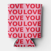 Rafraîchisseur Pour Canette Fancy Romantic Rouge & Rose Amour Vous Motif (Devant)