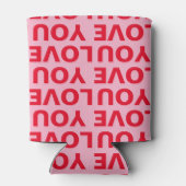 Rafraîchisseur Pour Canette Fancy Romantic Rouge & Rose Amour Vous Motif (Dos)