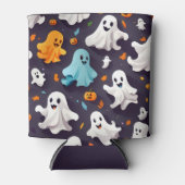 Rafraîchisseur Pour Canette Fantôme d'Halloween et Citrouilles (Devant)