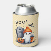 Rafraîchisseur Pour Canette Fantôme d'Halloween -Gravestone, Jack O'lanterne,  (Can devant)