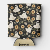 Rafraîchisseur Pour Canette Fantômes de goth d'été et tournesols Éffrayants (Devant)