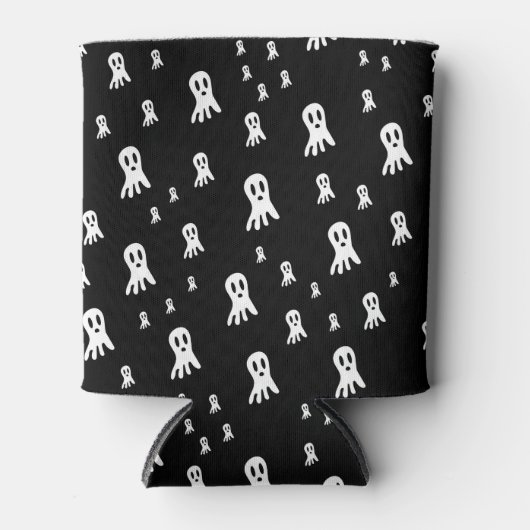 Rafraîchisseur Pour Canette Fantômes d'Halloween foncé (Devant)