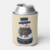 Rafraîchisseur Pour Canette Faux Patchwork Snowman Noël (Can devant)