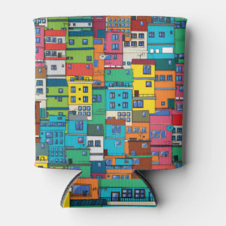 Rafraîchisseur Pour Canette favela urbaine brésilienne : arrière - plan coloré
