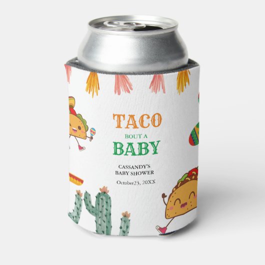 Rafraîchisseur Pour Canette Faveur de Baby Shower Taco pour bébé mexicain (Can Dos)