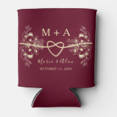 Rafraîchisseur Pour Canette Faveur de mariage de Bourgogne moderne (Devant)