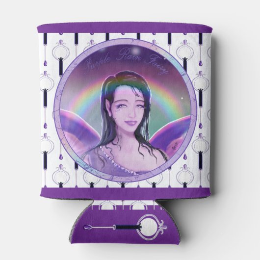 Rafraîchisseur Pour Canette Fée de pluie violette Can Cooler (Dos)