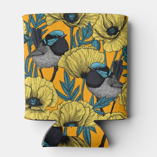 Rafraîchisseur Pour Canette Fée et pavots en jaune (Dos)