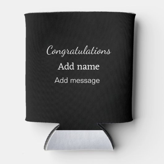 Rafraîchisseur Pour Canette Félicitations ajouter un message de nom simple dip (Devant)