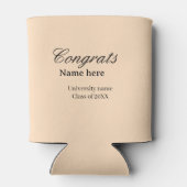 Rafraîchisseur Pour Canette Félicitations diplômé nom de l'université promotio (Dos)