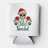Rafraîchisseur Pour Canette Feliz Navidad Sugar Skull Mexican Christmas T-Shir (Devant)