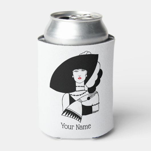 Rafraîchisseur Pour Canette Femme Art Déco En Gros Gants Casquettes RL (Can devant)