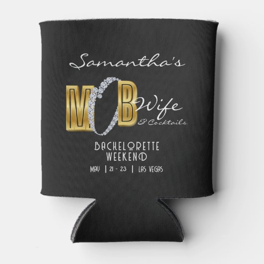 Rafraîchisseur Pour Canette Femme de Mob & Cocktails Soirée de Bachelorette No (Devant)