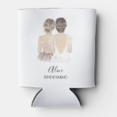 Rafraîchisseur Pour Canette Femme d'honneur illustrée à la main (Devant)