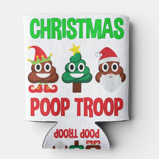 Rafraîchisseur Pour Canette Femme noël poop troupe de troupe emoji (Dos)