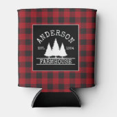 Rafraîchisseur Pour Canette Ferme Red Buffalo Plaid Nom de famille (Devant)