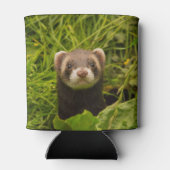 Rafraîchisseur Pour Canette Ferret Brown mignon dans l'herbe photo (Dos)