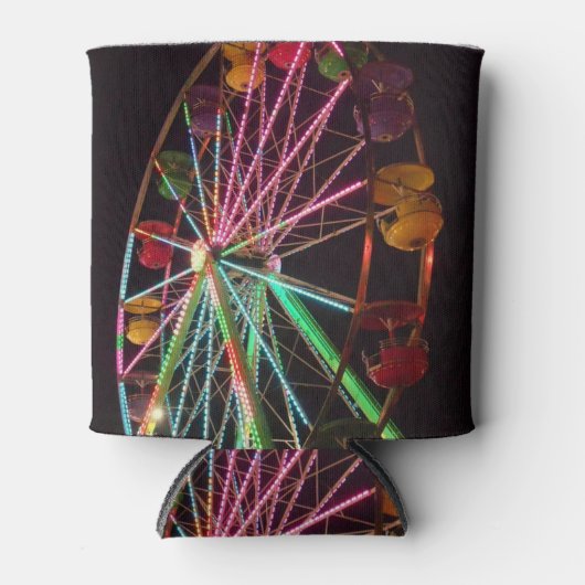 Rafraîchisseur Pour Canette Ferris Wheel Neon Lumières de nuit Can Cooler (Devant)