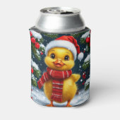 Rafraîchisseur Pour Canette Festif canard jaune à Santa Hat (Can Dos)