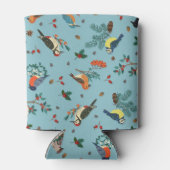 Rafraîchisseur Pour Canette Festif Oiseaux d'hiver Motif de Noël (Dos)