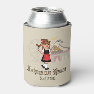 Rafraîchisseur Pour Canette Fête allemande d'Oktoberfest, nom de famille perso