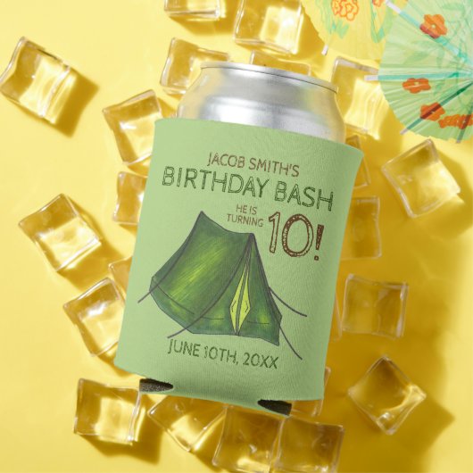 Rafraîchisseur Pour Canette Fête d'anniversaire Camp de bash Tente Sleepover C (Été in situ)