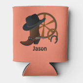 Rafraîchisseur Pour Canette Fête d'anniversaire Cowboy Personnalisée (Devant)