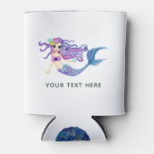 Rafraîchisseur Pour Canette Fête d'anniversaire de la sirène d'aquarelle (Devant)