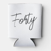 Rafraîchisseur Pour Canette Fête d'anniversaire moderne blanche et noire (Devant)