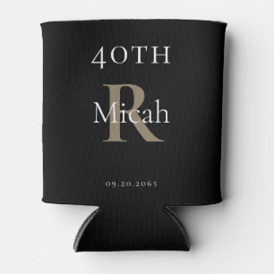 Rafraîchisseur Pour Canette Fête d'anniversaire Noire Favoriser