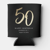 Rafraîchisseur Pour Canette Fête de 50e anniversaire minimal moderne (Devant)