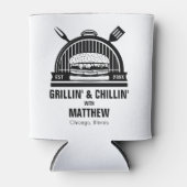 Rafraîchisseur Pour Canette Fête de Bachelor Griller & Chiller Barbecue (Devant)