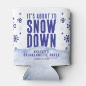 Rafraîchisseur Pour Canette Fête de Bachelorette de Ski d'Hiver Neige Flocon (Dos)