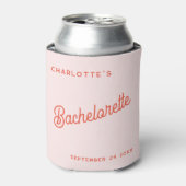 Rafraîchisseur Pour Canette Fête de Bachelorette Personnalisée Script Moderne (Can devant)
