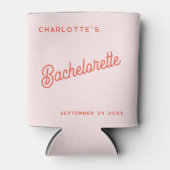 Rafraîchisseur Pour Canette Fête de Bachelorette Personnalisée Script Moderne (Devant)