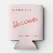 Rafraîchisseur Pour Canette Fête de Bachelorette Personnalisée Script Moderne (Dos)