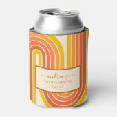 Rafraîchisseur Pour Canette Fête de Bachelorette Rétro Années 60 70 Géométriqu (Can devant)