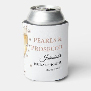 Rafraîchisseur Pour Canette Fête de douche de mariée Perles et Prosecco