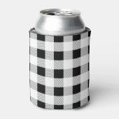 Rafraîchisseur Pour Canette fête de ferme rustique plaid noir et blanc de buff (Can devant)
