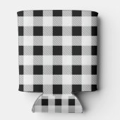 Rafraîchisseur Pour Canette fête de ferme rustique plaid noir et blanc de buff (Dos)