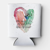 Rafraîchisseur Pour Canette Fête de l'Aquarelle de la fille Prosecco (Devant)