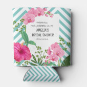 Rafraîchisseur Pour Canette Fête de Mariage Florale de Plage Tropicale (Dos)