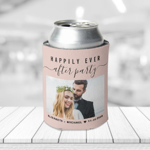 Rafraîchisseur Pour Canette Fête de mariage heureux pour toujours Photo rose t