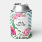 Rafraîchisseur Pour Canette Fête de Mariée Florale de Plage Tropicale (Can devant)